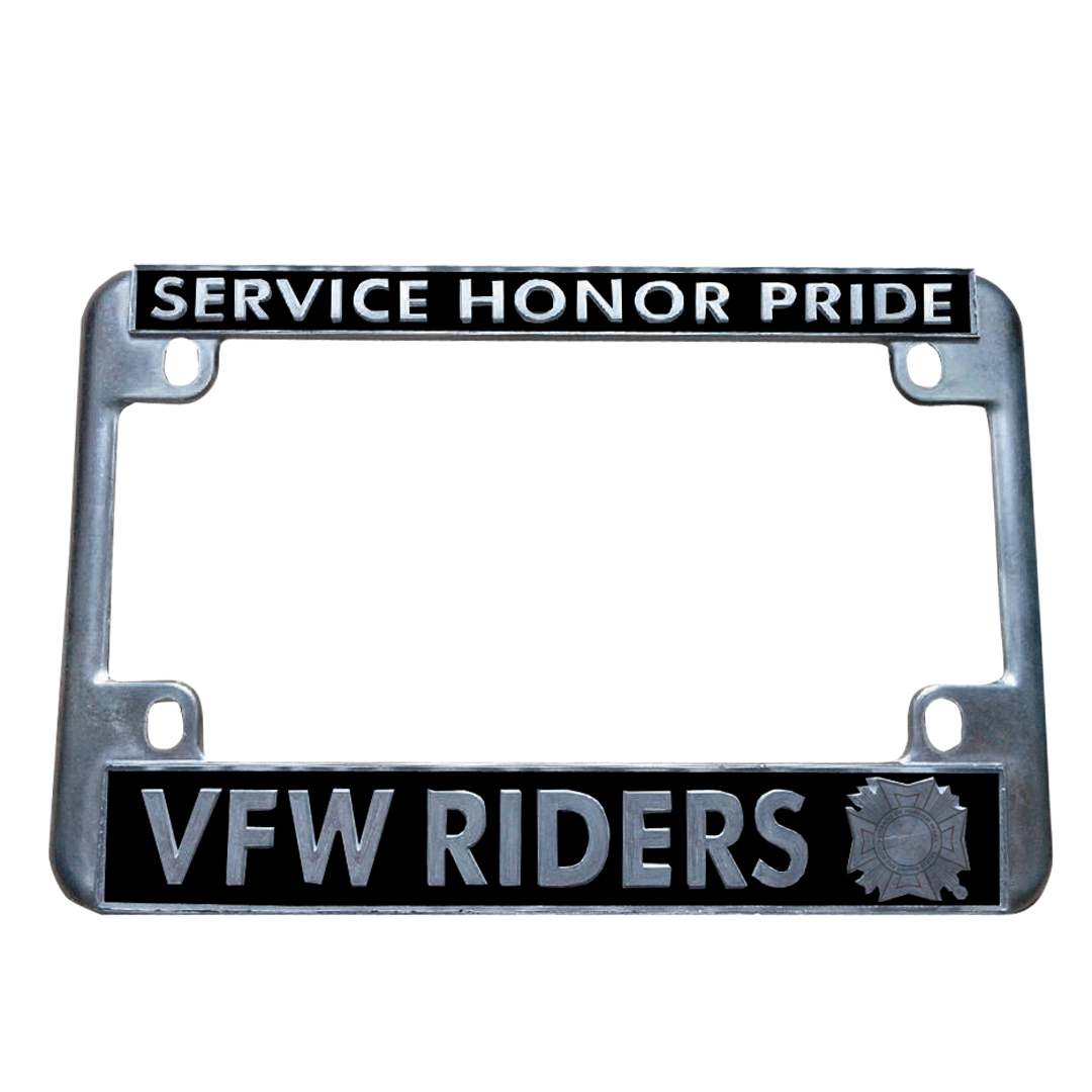 Female motorcycle rider black metal 3x5V picture frame 