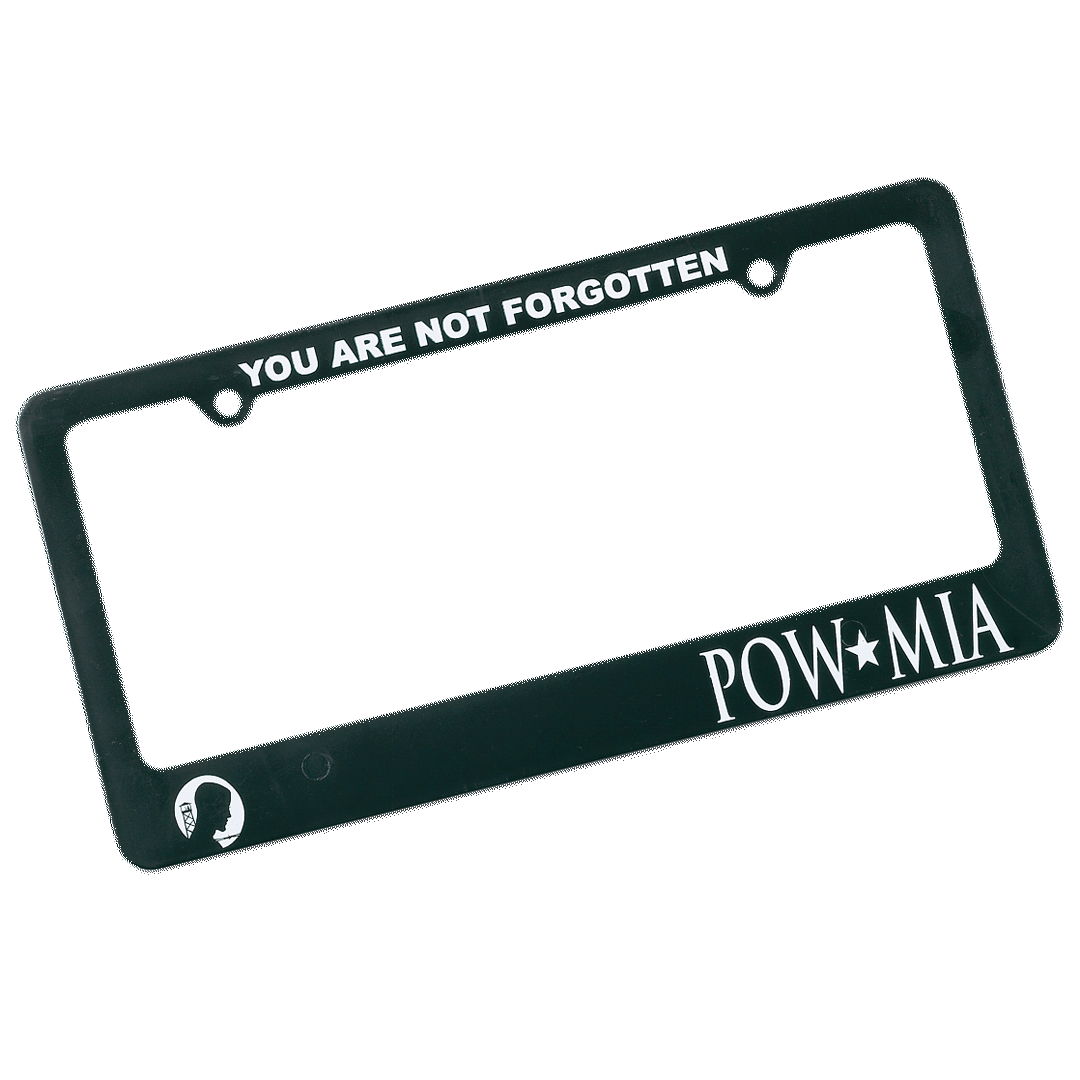 pow license plate frame