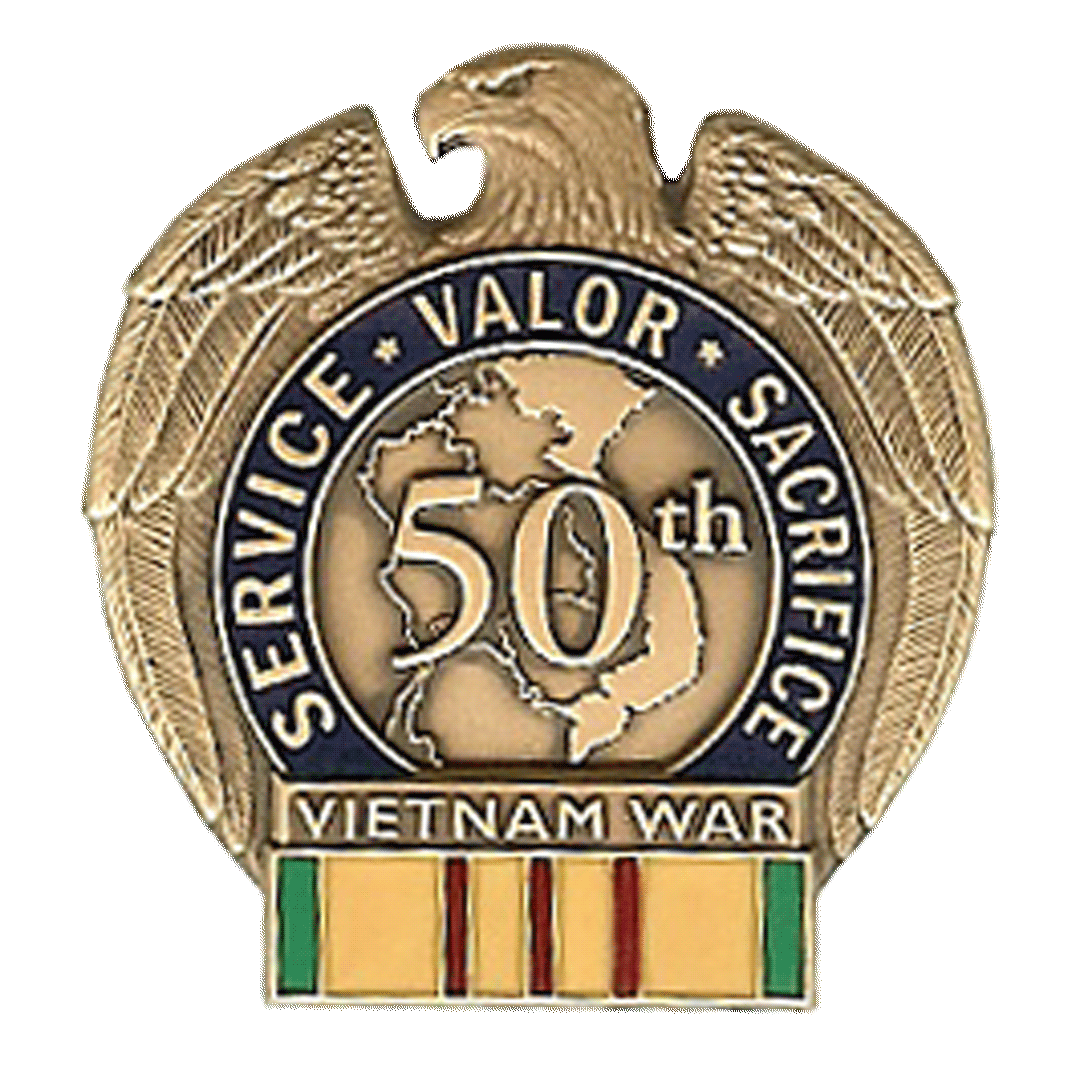 Vietnam War 50th Anniversary in-Theater Veteran Commemorative Insignia Pin 