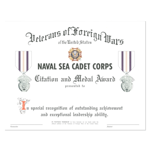 Vfw Store Naval Sea Cadet Citation