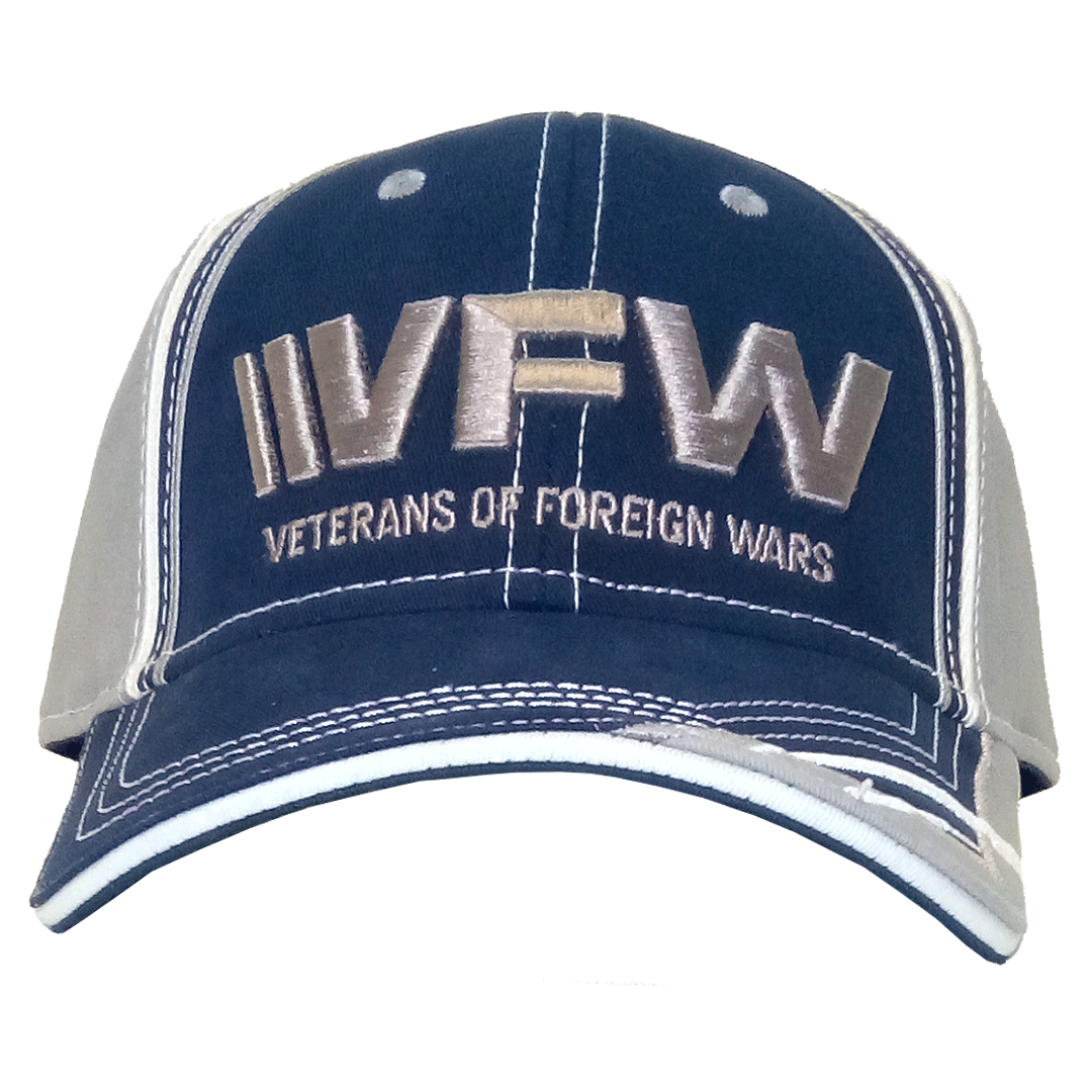 Veterans Of Foreign Wars Hat VFW Black or Blue Adjustable Cap 